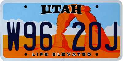 UT license plate W962OJ