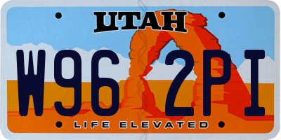 UT license plate W962PI