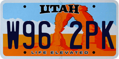 UT license plate W962PK