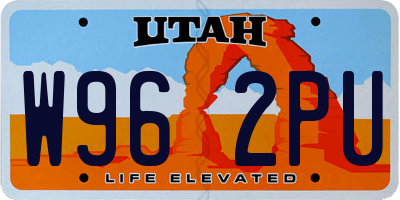 UT license plate W962PU
