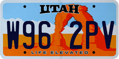 UT license plate W962PV