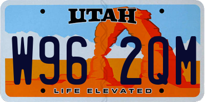 UT license plate W962QM