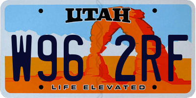 UT license plate W962RF