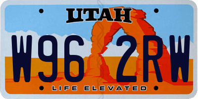 UT license plate W962RW