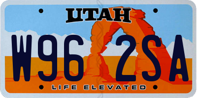 UT license plate W962SA