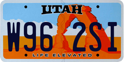 UT license plate W962SI
