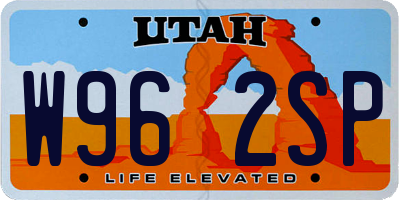 UT license plate W962SP