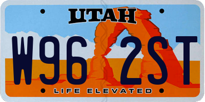 UT license plate W962ST