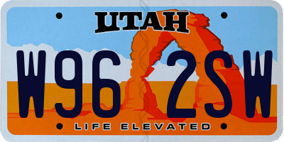 UT license plate W962SW