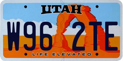 UT license plate W962TE
