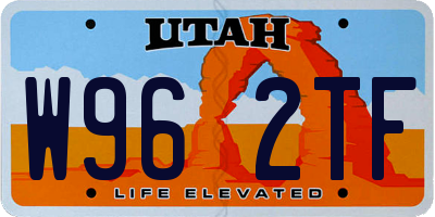 UT license plate W962TF