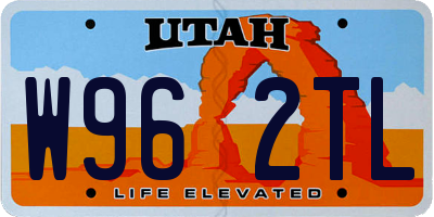 UT license plate W962TL