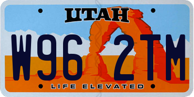 UT license plate W962TM