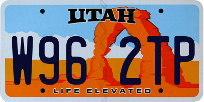 UT license plate W962TP