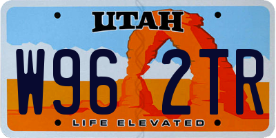 UT license plate W962TR