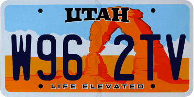 UT license plate W962TV