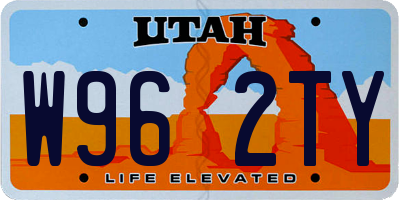 UT license plate W962TY