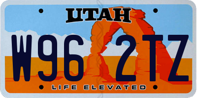 UT license plate W962TZ