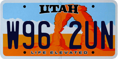 UT license plate W962UN