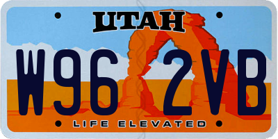 UT license plate W962VB