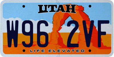 UT license plate W962VF