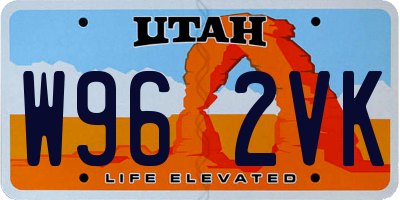 UT license plate W962VK