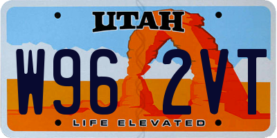 UT license plate W962VT