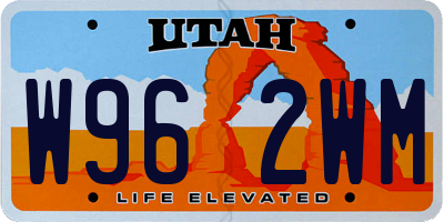 UT license plate W962WM
