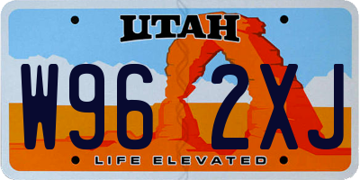 UT license plate W962XJ