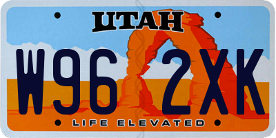 UT license plate W962XK