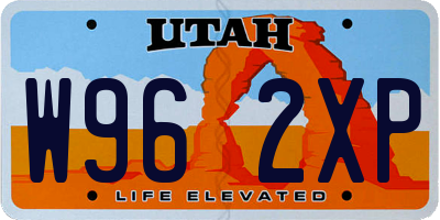 UT license plate W962XP