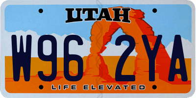UT license plate W962YA