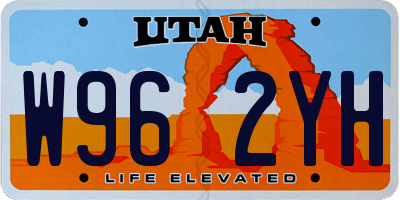 UT license plate W962YH