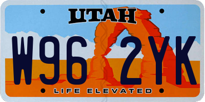 UT license plate W962YK