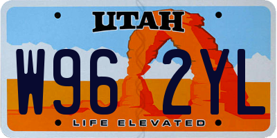 UT license plate W962YL