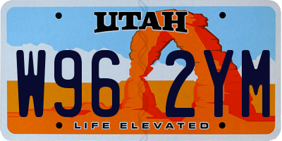 UT license plate W962YM