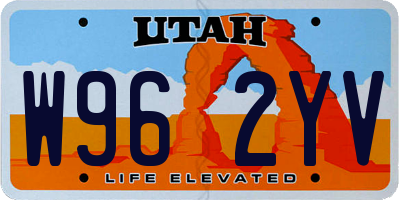 UT license plate W962YV