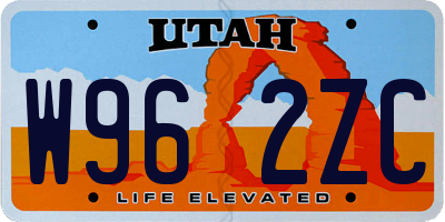 UT license plate W962ZC