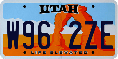 UT license plate W962ZE