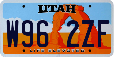 UT license plate W962ZF