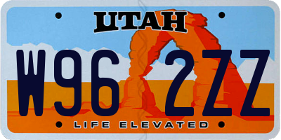 UT license plate W962ZZ