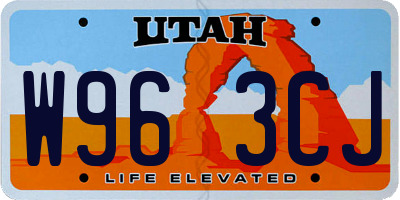 UT license plate W963CJ