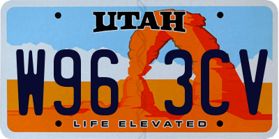 UT license plate W963CV