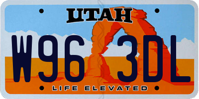 UT license plate W963DL