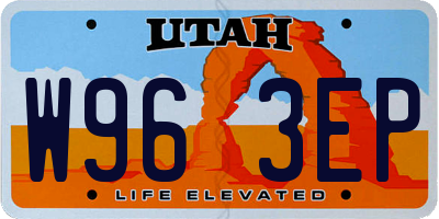 UT license plate W963EP