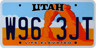 UT license plate W963JT
