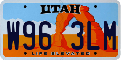 UT license plate W963LM