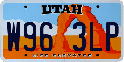 UT license plate W963LP