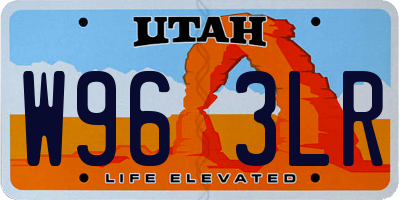 UT license plate W963LR