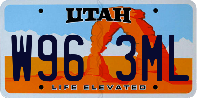 UT license plate W963ML